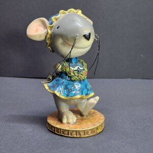 Vintage Bobble Head Nodder Mouse Gray 4.5'' Tall Collectibles